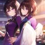 Placeholder: Clear focus,High resolution, one girls, Short brown hair, Purple eyes, Wearing a Vocaloid outfit