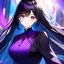 Placeholder: 8k, Girl, high quality, detailed, black hair, purple eyes, beautiful lighting, vibrant colors