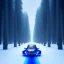 Placeholder: Renault Zoë, futuristic, blue, snowscape