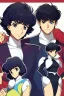 Placeholder: Relaxed and Stylish Anime 90s , short black hair , two personalities