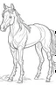 Placeholder: outline art for Foal (Horse) coloring pages with sitch, white background, Sketch style, full body, only use outline, toddlers style, clean line art, white background, no shadows and clear and well outlined.