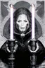 Placeholder: face melting light saber candle chart pixels INFINATE MONEY GLITCH in the style of surrealism black and white divinci