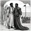 Placeholder: The Tragedy of Othello, the Moor of Venice, is a tragedy written by William Shakespeare. Set in Venice and Cyprus, the play depicts the Moorish military commander Othello as he is manipulated by his ensign, Iago, into suspecting his wife Desdemona of infidelity Record of Lodoss War style, Linework: Expressive, expressive black ink line art with variable stroke weights. Crisp contours define silhouettes while fine hatching adds subtle depth and form.