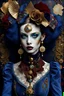 Placeholder: deep rich colors,magical lighting,surreal fantasy amazingly beautiful absolutely stunning fantasy fashion portrait,velvet,corduroy,denim,suede,leather,chambray,gingham;fabric collage,stamping,alcohol ink,subtle gold sparkling,findings,paint;by artist Tim Holtz,decoupage,by photographer Edward Steichen,jewellery wire,ribbon,lace;fabric background,by artist Joseph Cornell,hyperdetailed;crisp line,ultra hd,realistic,vivid colors