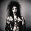 Placeholder: dramatic portrait of Gitane Demone of band Christian Death 1985,