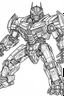 Placeholder: out line art of super transformers car robots colouring pages with white background ,skech style ,full body.only use outline,mandala style,clean line art,white background,no shadow and clear and well outlined