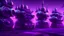 Placeholder: five giant magic generator machines side by side with lots of gadgets, purple tones, dreamy, psychedelic, 4k, sharp focus, volumetrics, trippy background