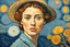 Placeholder: Retrato de una mujer al estilo Van Gogh