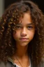 Placeholder: Mixed teen with brown curly hair and light brown eyes