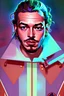 Placeholder: 1960s style science fiction art post malone