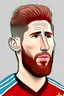 Placeholder: Sergio Ramos Spanish soccer player 2d cartoon