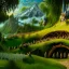 Placeholder: Epic Drawing of scenery with Hobbits of The LOTR estilo Van Gogh 4k