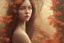 Placeholder: "Young woman covered in tiny copper flowers emerging from a tree, detailed matte painting, deep colour, fantastical, intricate detail