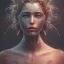 Placeholder: Portrait of beautiful girl, face dept of field,face shining, plant, metal, feathers,central weight average, CWA Dryad, fae, sidhe, ominous, nature, plants, wildflower sparkle,wildflower 3d view, facepaint, dnd character portrait, intricate, oil on canvas, masterpiece, expert, insanely detailed, 4k resolution, retroanime style, cute big circular reflective eyes, cinematic smooth, intricate detail , soft smooth lighting, soft pastel colors, painted Renaissance style,sharp fucus, bokeh,macro lens,