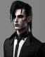 Placeholder: portrait of a handsome goth man in black suit, 8k, high quality, highly detailed