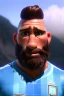 Placeholder: Realistic otamendi Argentina soccer player Portrait, mid shot view, epic, concept art, art station, 3d, photo studio, blue clean background, unreal engine 5, ray tracing, RTX, lumen lighting, ultra detail, volumetric lighting.