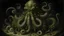 Placeholder: a cthulhu monster, flemish baroque painting by jan van kessel the younger, black background, intricate high detail masterpiece