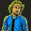 Placeholder: Diego Forlan Football soccer player posing. Dark detective comic watchmen. Paranormal.