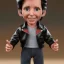 Placeholder: wide view young Fonz with black hair greaser figure doll 1974 (thumbs-up) (face) Forehead grin, fonzarelli, fonziE fonz