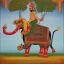 Placeholder: pegan god riding an indian elephant painting