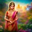 Placeholder: bright indian fairy, beautiful portrait, flowery landscape