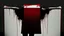 Placeholder: a faceless woman covered in blood holding up a black rectangular box