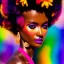 Placeholder: masterpiece, best quality, woman, dark skinned, sparkling eyes, fluorescent skin, colorful makeup, afro, full body shot, highly detailed body, sun light, 4K, RAW, depth of field, high contrast, realistic details, 24mm