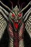 Placeholder: Moth / shark hybrid demon in the style of Berserk manga