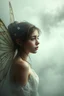 Placeholder: Extremely realistic photo of fairy , fog, general foul weather, (Rembrandt Lighting), zeiss lens, ultra realistic, (high detailed skin:1.2), 8k uhd, dslr, Dramatic Rim light, high quality, Fujifilm XT3, artwork in pale distressed tones , minimalistic approach, blends old world aesthetics art with elements of distressed painting and illustration, shadow play, high conceptuality, palette inspired by Charlene Mc Nally, Carne Grif