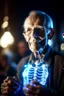 Placeholder: portrait of flashy transparent old man showing of his glowing skeleton, zeiss prime lens, bokeh like f/0.8, tilt-shift lens 8k, high detail, smooth render, down-light, unreal engine, prize winning