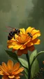 Placeholder: Bosch style painting , 3D insects killer trapping flower