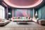 Placeholder: virtual reality interior design background with different colors combination