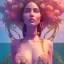 Placeholder: 3d smilling woman,bikini, 32K, intricately detailed, plants, flowers, colorful, rtx, unreal engine 5, art nouveau, clouds, smoke, square type face