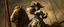Placeholder: master oil painting by Rembrandt, good afternoon bitch scary hot seductive pirateress merchant rat swashbuckler on stallion on ship
