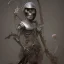 Placeholder: a skeleton archer holding a bow in his hand, steam punk, realistic, made in octane, cinematic, ultra-realistic, extremely detailed octane rendering, 8K, VRAY Super Real ar 2:3, dof photorealistic futuristic 50mm lens hard lighting dark gray tintype photograph, realistic lighting, sepia color