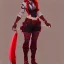 Placeholder: Full body Red hair halfling girl