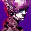 Placeholder: beautiful punk girl, hyper detailed, intricately detailed, illustration by <kilian eng> <Yoji Shinkawa>, purple tones,