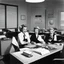 Placeholder: 1950s office secretaries working in an office on the moon, having fun in agent provocateur