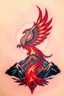 Placeholder: Tattoo of a Pheonix erupting from volcano