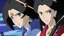Placeholder: Drawing in Indian ink, Evil Dolls Cartoon, Flowing Black Mascara, Radiant make-up, Rock Star, Studio Ghibli Anime, Cyberpunk, Futuristic city, Japanese, Traditional, Sengoku period, Geisha, Kimono, Sōhei, Off centered portrait of innocent beautiful 18 year old lady, black hair, short hair, beautiful shining deep blue ocean eyes, 8k, detailed, hyper detailed, trending on art station, colorful lighting, realistic render, hyper realism, extreme long shot, ISO 800, face detailed close up macro view