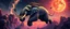 Placeholder: bear ant eater elephant floating in 4 dimensions, goa trance movie poster, stylized art