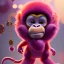 Placeholder: pixar style anamorphic cute monkey baby, smiling, gangsta gold neckless, full body, magenta puffer jacket, manila city backdrop, dramatic lighting, hyper-realistic, unreal engine 5, 16k. full detailed