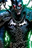 Placeholder: a close up of a person holding chains, the batman who laughs, jason fabok. greg staples, arkham city, gabriele dell'otto, joker wearing vader's armor suit, by Ryan Stegman, joker wearing vader's armor, david tennant as spawn, as illustrated in top cow comics, grotesque joker, venomized, jason fabok