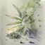 Placeholder: Incorporate crushed weed as scattered fragments across the composition, resembling and textures., watercolour sketch