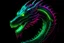 Placeholder: Detailed Dark Serpent Neon Dragon