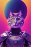 Placeholder: cat wearing armour, cassette futurism by shusei nagaoka, minimalism, cell shading, high contrast