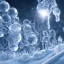 Placeholder: celestial, ice crystals, snow, icicles, reflections