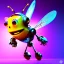 Placeholder: Robot bee, Pixar style