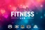 Placeholder: A design for a fitness club with a beautiful, amazing and special background with sports logos below the image.
