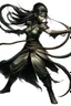 Placeholder: female Shadar-Kai wielding a Whip a whip made out of black thorns